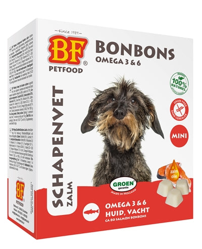 Bf Petfood Schapenvet Mini Bonbons Zalm