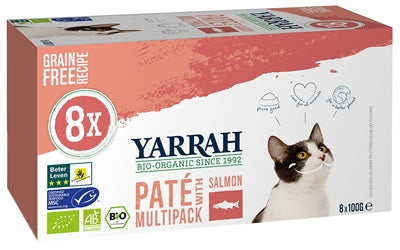 Yarrah Cat Organic Multipack Pate Salmon Graanvrij